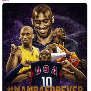 FIBA发科比海报祝贺美国夺冠，传奇精神与篮球荣耀的交汇